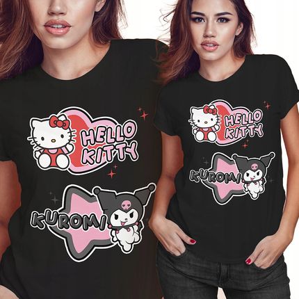 Koszulka Damska Kobieca T-shirt Hello Kitty Kuromi S Jakość