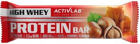 Activlab High Whey Protein Bar Baton Białkowy Orzechowo Karmelowy 80G