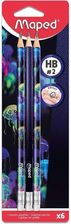 Zdjęcie Ołówek Z Gumką Deepsea Hb 6Szt. Maped - Środa Wielkopolska