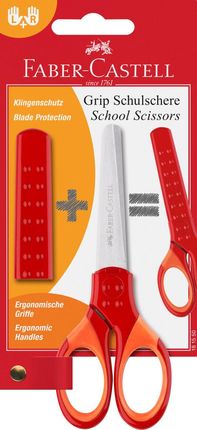 Faber-Castell Grip Nożyczki Szkolne Czerwone
