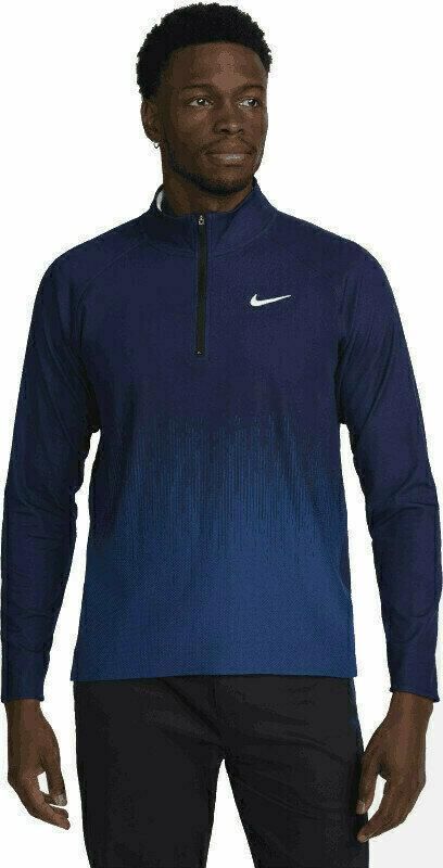 NIKE Tour Men’s Dri-FIT ADV Nike Dri-Fit Adv Mens Half-Zip Top Midnight Navy/Court Blue