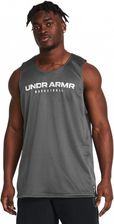 Zdjęcie Męski top do koszykówki dwustronny Under Armour Baseline Reversible Tank - szary/czarny - Nowe Warpno