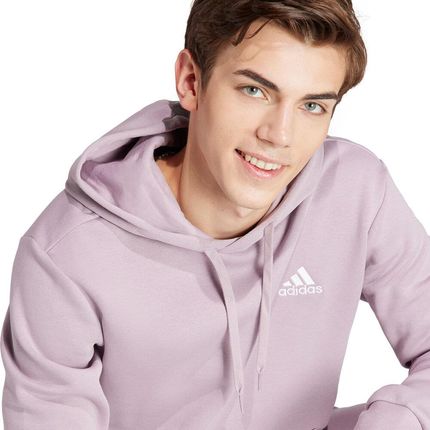 Bluza męska adidas Essentials Fleece Hoodie fioletowa IN0328 - zdjęcie 2