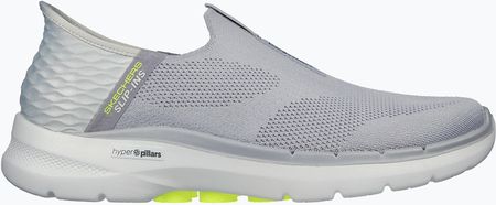 Buty męskie SKECHERS Go Walk 6 Easy On grey/grey/green | WYSYŁKA W 24H | 30 DNI NA ZWROT