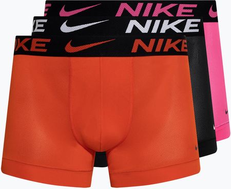 Bokserki męskie Nike Dri-FIT Cotton Trunk 3 pary picante red/laser fuchsia/black | WYSYŁKA W 24H | 30 DNI NA ZWROT