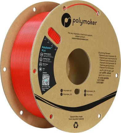 Polymaker Filament Polymaker Polysonic High Speed Pla 175Mm 1Kg Red