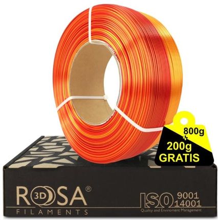 Rosa 3D ReFill Pla Rainbow Silk Fire 175mm 800g 200g