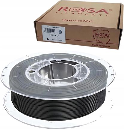 Rosa 3D Filament PCTG+10GF 175mm Black 300g