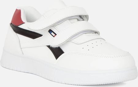 Białe sportowe buty młodzieżowe na rzepy męskie 40