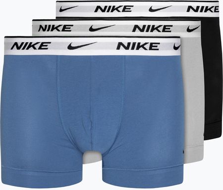 Bokserki męskie Nike Everyday Cotton Stretch Trunk 3 pary star blue/wolf grey/black white | WYSYŁKA W 24H | 30 DNI NA ZWROT