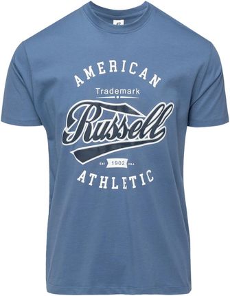 Męska Koszulka z krótkim rękawem Russell Athletic A4-027-1 M000254617 – Niebieski