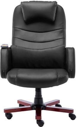 Krzesło Biurowe Z Funkcją Masażu, Czarne, Sztuczna