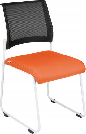 Krzesło Konferencyjne Biurowe Grospol Rede Tapicerowane Pomarańczowe