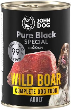 John Dog Pure Black Adult Wild Boar Mokra Karma Dla Psa 400G