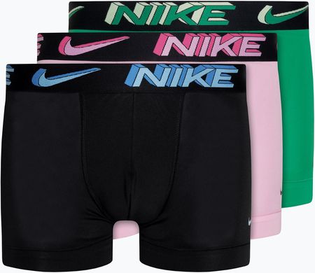 Bokserki męskie Nike Dri-Fit Essential Micro Trunk 3 pary stadium green/pink rise/black 3d | WYSYŁKA W 24H | 30 DNI NA ZWROT