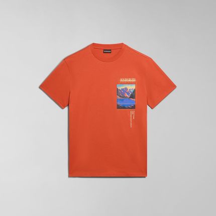 Męska Koszulka z krótkim rękawem Napapijri S-Canada Np0A4Hqma621 – Pomarańczowy