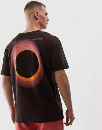Męski t-shirt oversize z bawełny organicznej 4F 4FWSS24TTSHM1286 - brązowy