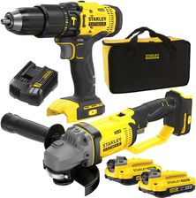 Zdjęcie STANLEY SFMCK471D2S Wkrętarka SFMCD711 Szlifierka kątowa SFMCG400 2x 2Ah ład. torba  - Gniewkowo