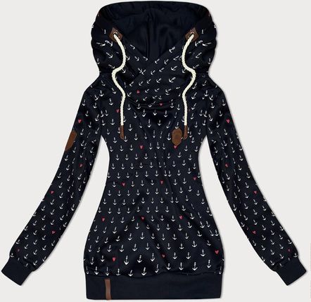 Wzorzysta bluza damska czarna (2304)