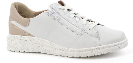 Półbuty damskie sneakersy skórzane 0720W białe