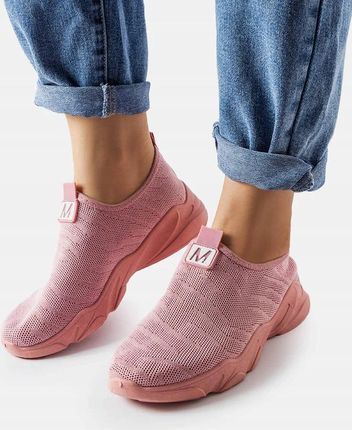Różowe materiałowe sneakersy Aaron 41