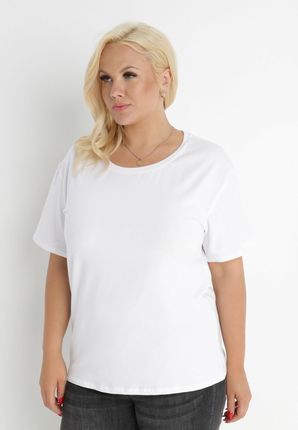 Born2Be Biały T-shirt damski 4XL