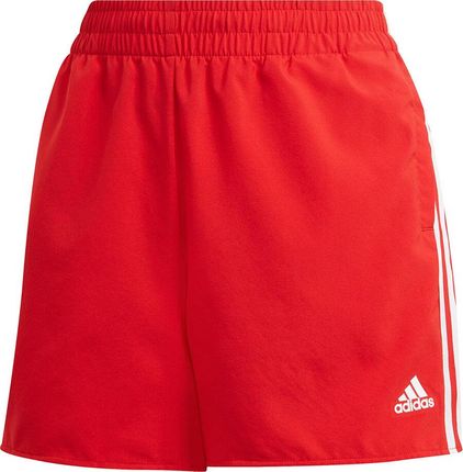 Spodenki damskie adidas Woven 3-Stripes Sport Shorts czerwone GN3108