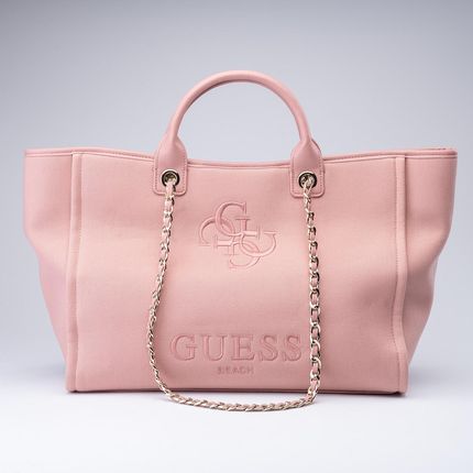 Damska Torba Guess Canvas Solid Bag E4Gz16Wfce0-G1G0 – Różowy