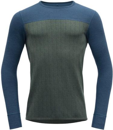 Męska Koszulka Devold Kvitegga Man Shirt L Zielony/Niebieski