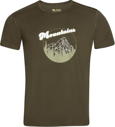 Koszulka Męska Zulu Merino Mountain Ring 160 Short Comfy L Zielony