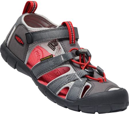 Sandały dziecięce Keen Seacamp II CNX K Rozmiar butów (UE): 24 / Kolor: szary/czerwony