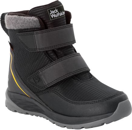 Dziecięce buty zimowe Jack Wolfskin Polar Bear Texapore Mid Vc K Rozmiar butów (UE): 28 / Kolor: czarny/żółty