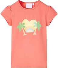 Koszulka dziecięca, koralowa, 128 - zdjęcie 1
