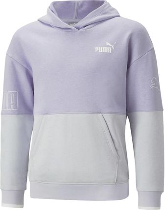 Bluza z kapturem dziewczęca Puma POWER COLORBLOCK TR fioletowa 67354925