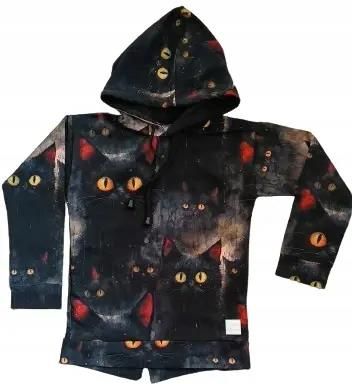 Bluza Koty na czarnym rozmiar 152