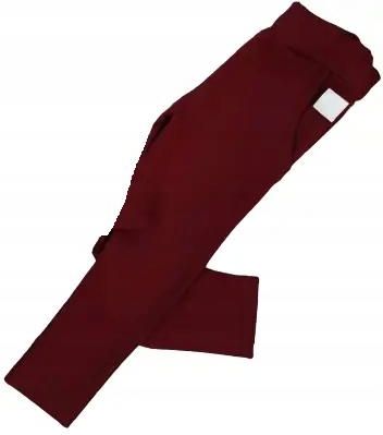 Spodnie bordowe z kieszeniami rozmiar 116
