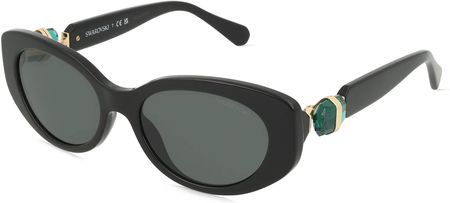 Swarovski SK6002 Damskie okulary przeciwsłoneczne, Oprawka: Acetat, czarny