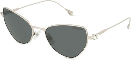 Swarovski SK7011 Damskie okulary przeciwsłoneczne, Oprawka: Metal, srebrny