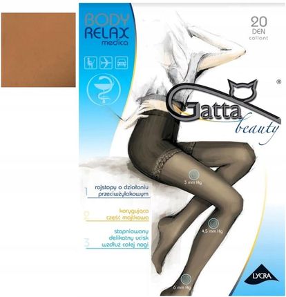 Gatta rajstopy Body Relax Medica 20 den golden 4