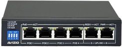 Avizio 6xRJ45 - 4 porty RJ45 PoE+ 1Gb/s + 2 porty RJ45 Uplink 1Gb/s (AVSU4GP2G)