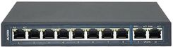 Avizio 10xRJ45 - 8 portów RJ45 PoE+ 100Mb/s + 2 porty RJ45 Uplink 1Gb/s (AVSU8MP2G)