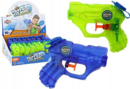Lean Toys Mini Pistolet Na Wodę Zielony Granatowy Zasięg 7-8M