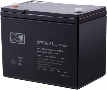 Akumulator żelowy 12V/80Ah MWC Pb M6