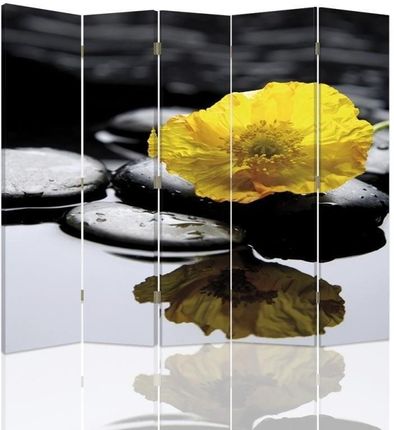 Feeby Parawan Dwustronny Zen Z Żółtym Kwiatem 180X170 (A0Bb0139Zb135X172Paa)