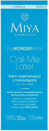Miya Cosmetics Mywonderbalm Call Me Later Krem Regenerujący Z Mikroalgami Do Twarzy 75ml