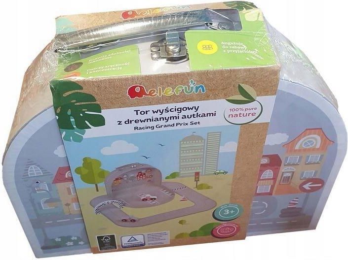 Elefun Toys Tor Wyścigowy Z Drewnianymi Autkami - Ceny i opinie - Ceneo.pl