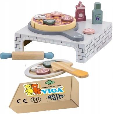 Viga Drewniane Zabawki Edukacyjne Piec Do Pizzy Kuchnia Piekarnik Dla Dzieci