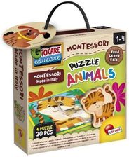 Zdjęcie Lisciani Montessori Puzzle Drewniane Ze Zwierzętami - Dynów