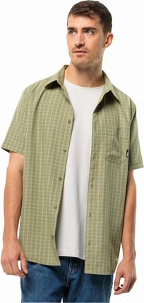 Męska koszula z krótkim rękawem Jack Wolfskin EL DORADO SHIRT MEN bay leaf check