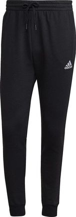 Spodnie męskie adidas Essentials Fleece Regular Tapered czarne HL2236